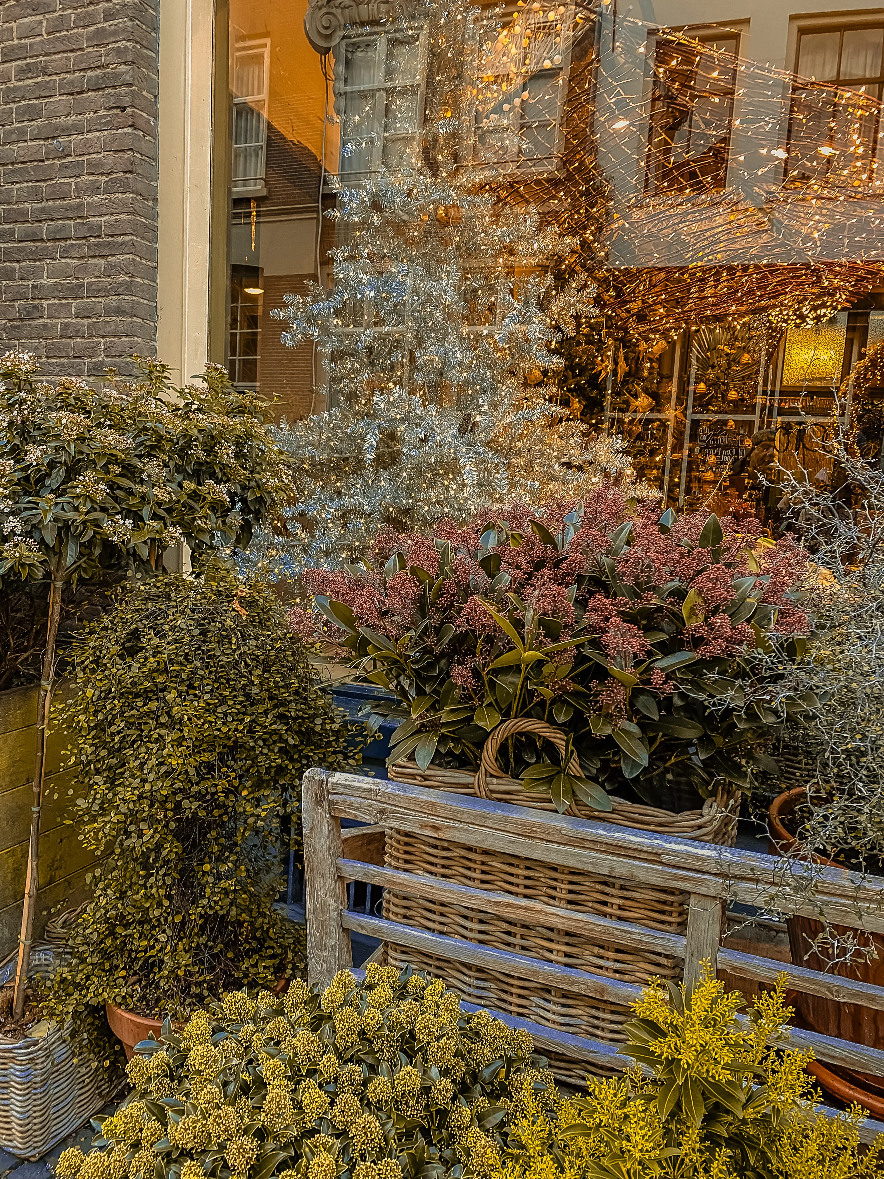 A Christmas decoration on the street in the Netherlands.